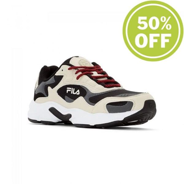 Fila Luminance Men's Sneakers - Black/White/Deep Green,NZ 930-65142